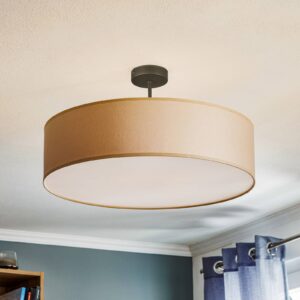 Svítidlo TK Lighting krémová/černá kov/textil/plast