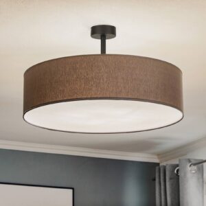 Svítidlo TK Lighting šedá/černá kov/textil/plast