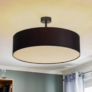 Svítidlo TK Lighting tmavě šedá/černá kov/textil/plast