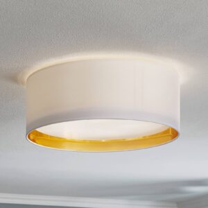 Svítidlo TK Lighting bílá/zlatá Kov/textil/plast