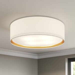 Svítidlo TK Lighting bílá/zlatá Kov/textil/plast