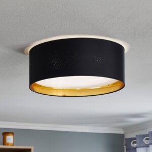 Svítidlo TK Lighting černá/bílá/zlatá Kov/textil/plast