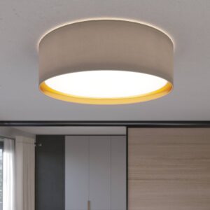 Svítidlo TK Lighting šedá/bílá/zlatá Kov/textil/plast