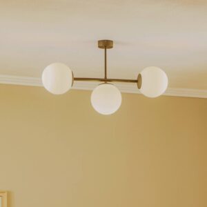 Svítidlo TK Lighting bílá/černá Sklo/kov