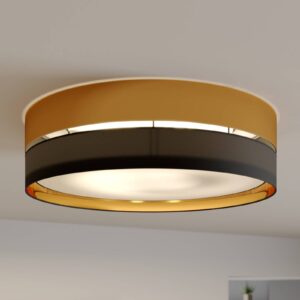 Svítidlo TK Lighting černá/zlatá Textil/kov
