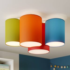 Svítidlo TK Lighting červená/modrá/zelená/oranžová Kov/textil/plast
