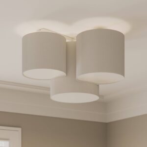 Svítidlo TK Lighting bílá Kov/textil/plast