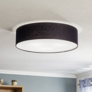 Svítidlo TK Lighting černá Kov/textil/plast