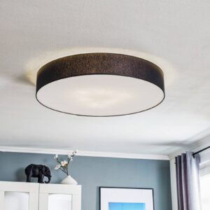 Svítidlo TK Lighting tmavě šedá Kov/textil/plast