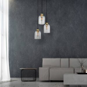 Svítidlo TK Lighting černá/transparentní kov/plast/sklo