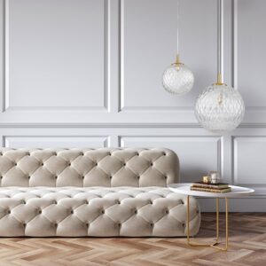 Svítidlo TK Lighting čirá/zlatá ocel/sklo