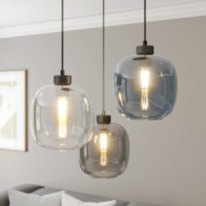 Svítidlo TK Lighting čirý/modrý průhledný/grafitově šedý průhledný. černý Sklo/ocel