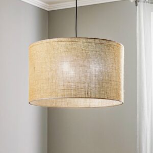 Svítidlo TK Lighting hnědá/černá Juta/plast/kov