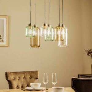 Svítidlo TK Lighting černá/zlatá/čirá/zelená/hnědá Sklo/kov/plast
