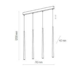 Svítidlo TK Lighting černá Kov/plast