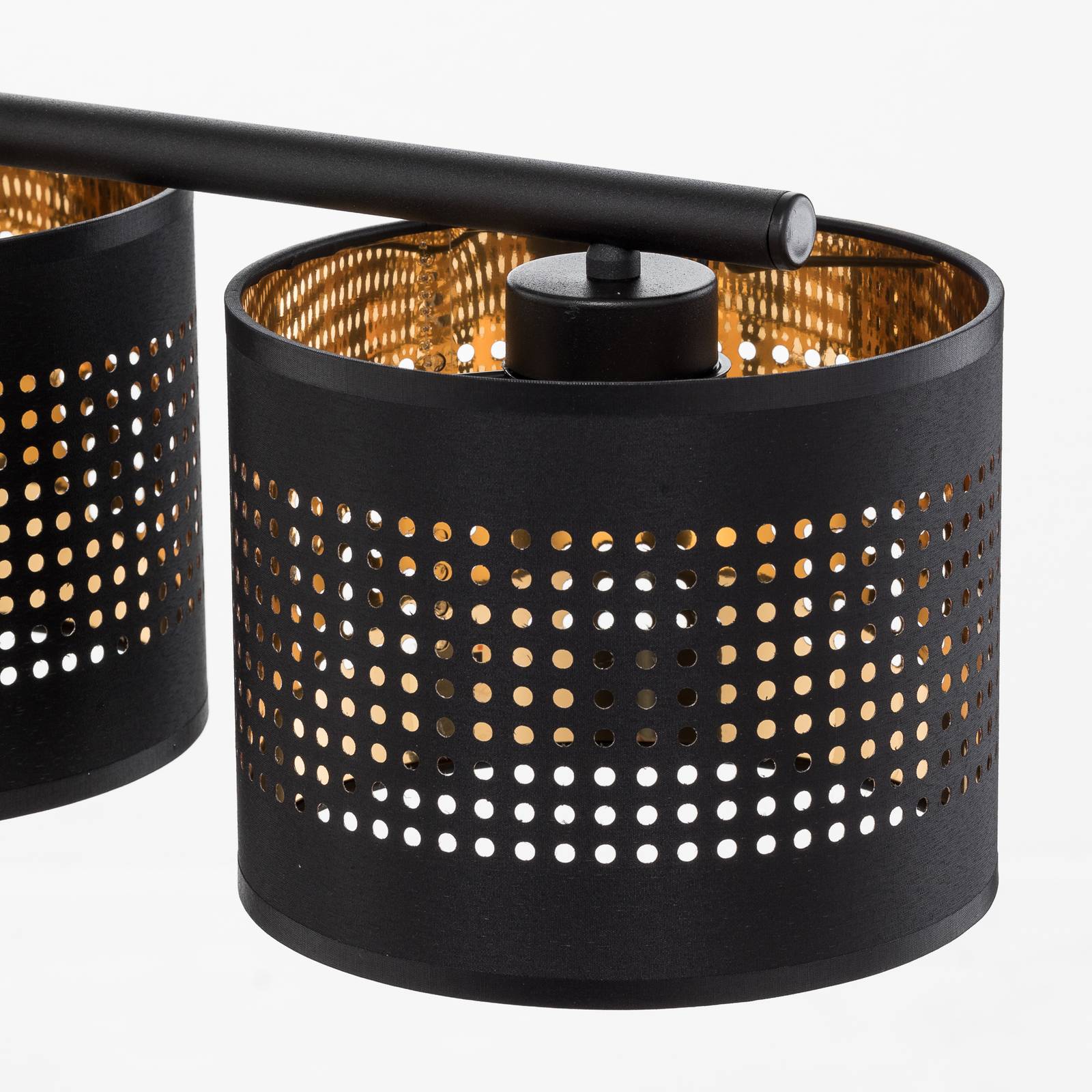 TK Lighting Závěsné svítidlo Tago, čtyřsvětlo, černá/zlatá, Obývací pokoj / jídelna, Kov, E27, 60W, P: 90 cm, L: 20 cm - Image 5