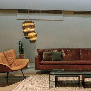 Svítidlo Think Paper hnědá Karton/kov/plast