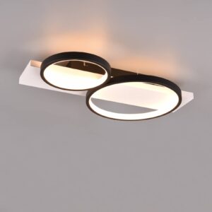 Svítidlo Trio Lighting bílá/matná černá dřevo/kov
