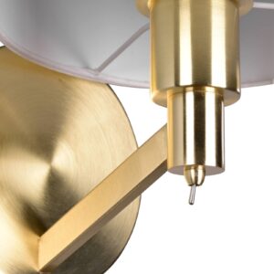 Svítidlo Trio Lighting mosaz/bílá Kov/tkanina