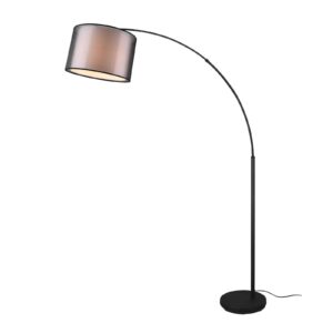 Svítidlo Trio Lighting černá matná/kouřově šedá/bílá Kov/organza/látka