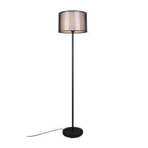 Svítidlo Trio Lighting černá matná/kouřově šedá/bílá Kov/organza/látka