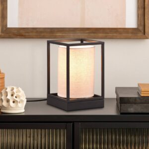 Svítidlo Trio Lighting černá/béžová kov/látka