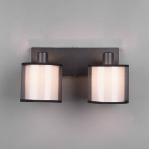 Svítidlo Trio Lighting černá matná/bílá/kouřově šedá Kov/organza/látka