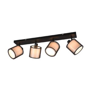 Svítidlo Trio Lighting černá matná/bílá/kouřově šedá Kov/organza/látka