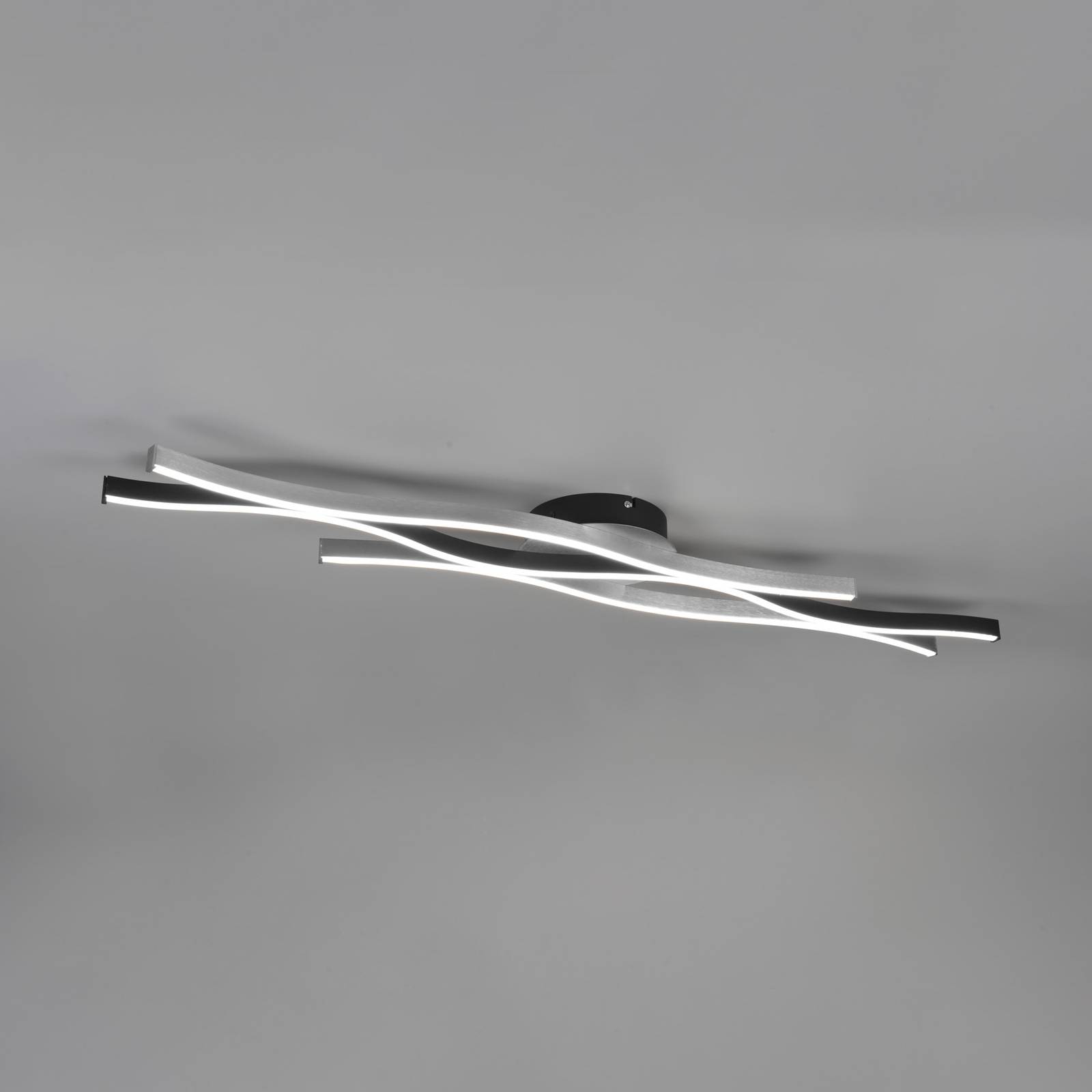 Svítidlo Trio Lighting kartáčovaný hliník/černá Kov