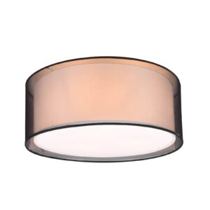 Svítidlo Trio Lighting černá matná/kouřově šedá/bílá Kov/organza/látka