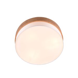 Svítidlo Trio Lighting hnědá/bílá Dřevo/látka/kov