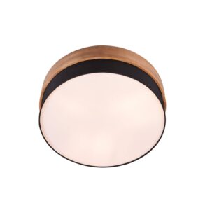 Svítidlo Trio Lighting hnědá/černá Dřevo/látka/kov