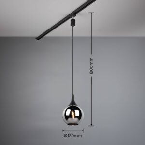 Svítidlo Trio Lighting matná černá/pařený chrom kov/sklo