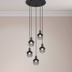 Svítidlo Trio Lighting matná černá kov/sklo