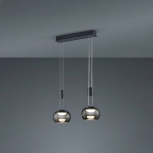 Svítidlo Trio Lighting černá matná/chromovaná s parní úpravou Kov/sklo