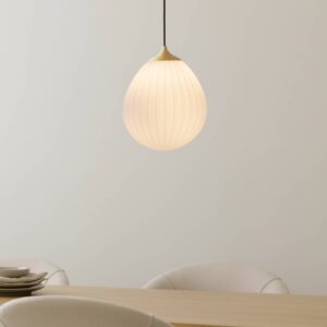 Svítidlo UMAGE černá/bílá/mosaz kartáčovaná sklo/ocel