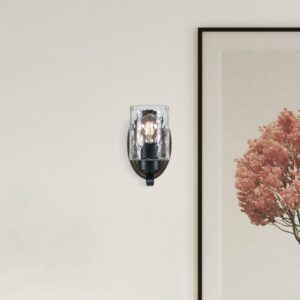 Svítidlo Westinghouse hnědá/černá/průhledná Železo/dřevo/sklo