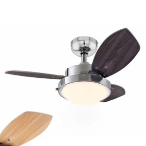 Svítidlo Westinghouse chrom/wenge/buk/opálová kov/dřevo/sklo