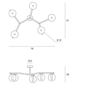 Svítidlo miloox by Sforzin zlatá kartáčovaná/čirá/satinovaná borosilikátové sklo/kov