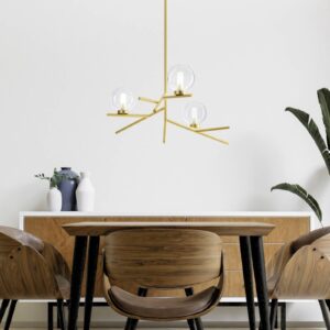 Svítidlo miloox by Sforzin zlatá kartáčovaná/čirá/satinovaná borosilikátové sklo/kov