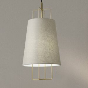 Svítidlo miloox by Sforzin písková/zlatá kartáčovaná textil/kov