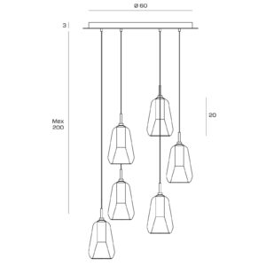 Svítidlo miloox by Sforzin bronz transparentní/zlatá kartáčovaná sklo/kov