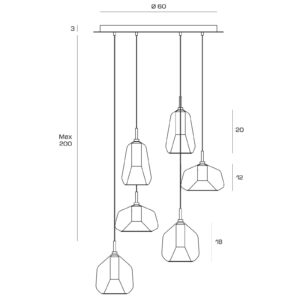 Svítidlo miloox by Sforzin zlatá transparentní/bronz transparentní/měď transparentní/zlatá kartáčovaná sklo/kov