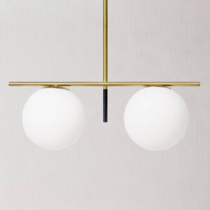 Svítidlo miloox by Sforzin černá/mosazná/bílá Kov/sklo