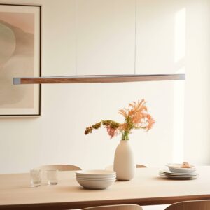 Svítidlo quitani světlé dřevo/matný nikl/chrom dubové dřevo/hliník/ocel/mosaz