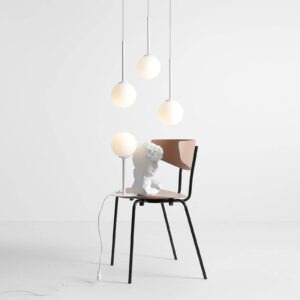 Svítidlo ALDEX lesklá bílá/mražená bílá kov/sklo