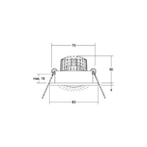 Svítidlo BRUMBERG bílá Hliníkový odlitek/sklo