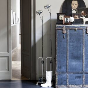 Svítidlo FLOS bílá/stříbrná ocel/železo