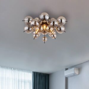 Svítidlo Globo kouřově šedá/černá matná Sklo/kov