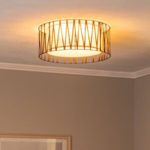 Svítidlo TK Lighting černá/přírodní hnědá Ocel/jutový textil